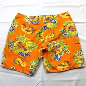 Polo Ralph Lauren Floral Board Shorts Mens Swim Trunks Hawaiian size 36